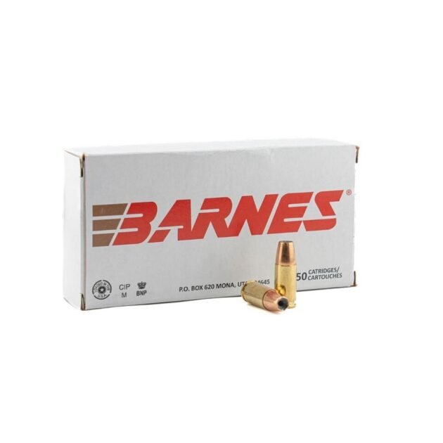 Barnes Defense JHP Sierra JHP Handgun Ammunition 9mm Luger 124gr JHP 1090 fps 50/ct
