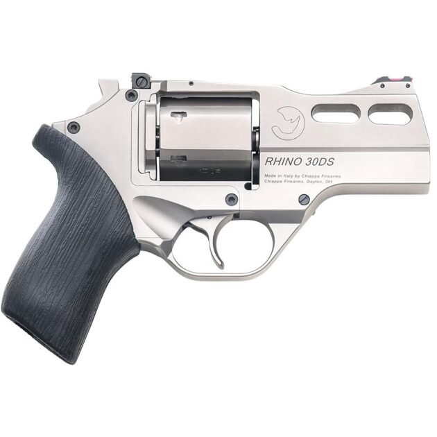 Chiappa Rhino 30DS Handgun 10mm 6rd Capacity 3" Barrel Nickel Black with 3 Moon Clips