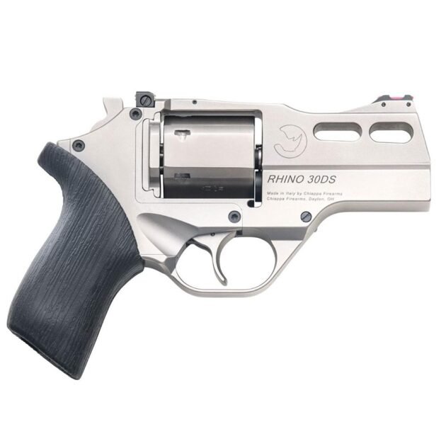 Chiappa Rhino 30DS Handgun 10mm 6rd Capacity 3" Barrel Nickel with 3 Moon Clips