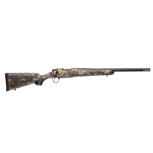 Christensen Arms Ridgeline FFT Rifle 25 Creedmoor 4rd Capacity 20" Threaded Carbon Fiber Barrel Burnt Bronze w/Green & Tan Accented Stock