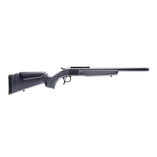 CVA Scout Single Shot Rifle .223 Rem 20" Threaded Blued Barrel Grey Stock 0 MOA Pic Rail