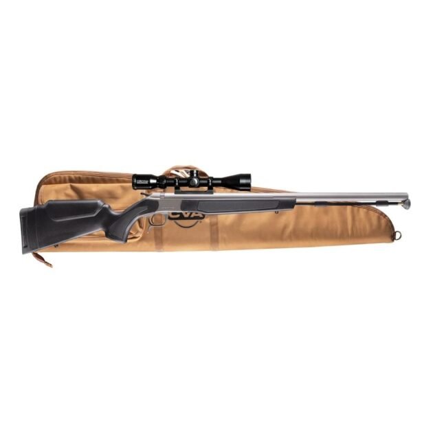 CVA OPTIMA Stainless Steel/Black Muzzleloader Pkg 50 cal 26" Barrel V3 with Konus Pro 3-9x40 and Case