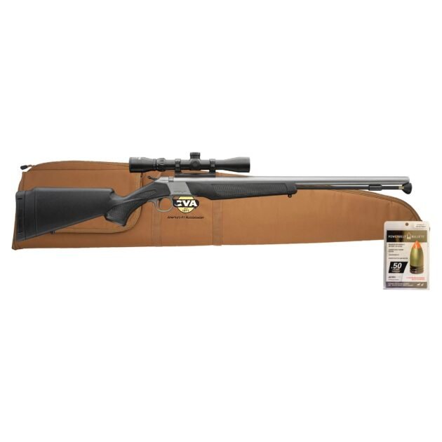 CVA WOLF V2 Muzzleloader 50 CAL Stainless Steel Black KonusShot 3-9x32