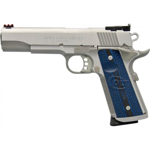 Colt Gold Cup Trophy Handgun .38 Super 9rd Magazine 5" Barrel Stainless Finish G10 Grips Fiber Sights