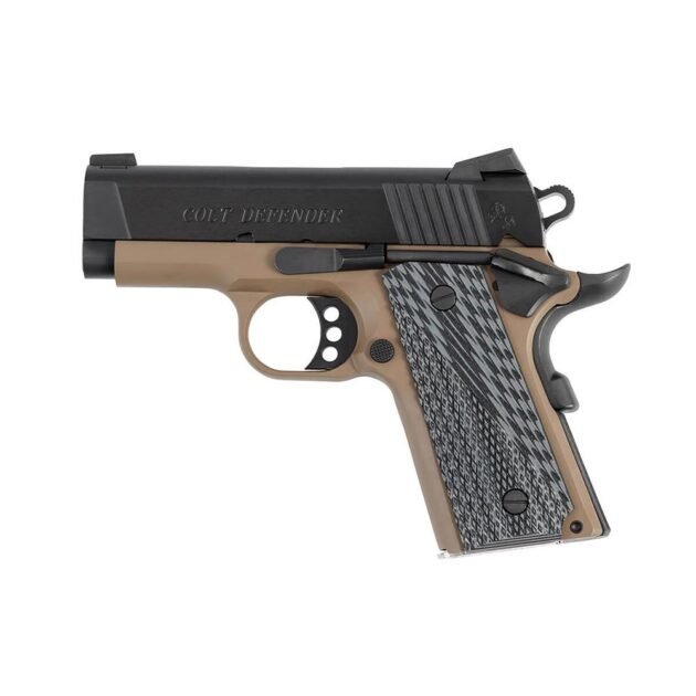 Colt Defender Handgun .45 Auto 7rd Magazine(1) 3" Barrel FDE Cerakote Frame/Black Slide
