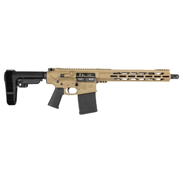 Diamondback DB10 Handgun .308 Win 20rd Magazine 13.5" 5/8x24 Threaded Barrel FDE with SBA3 Brace