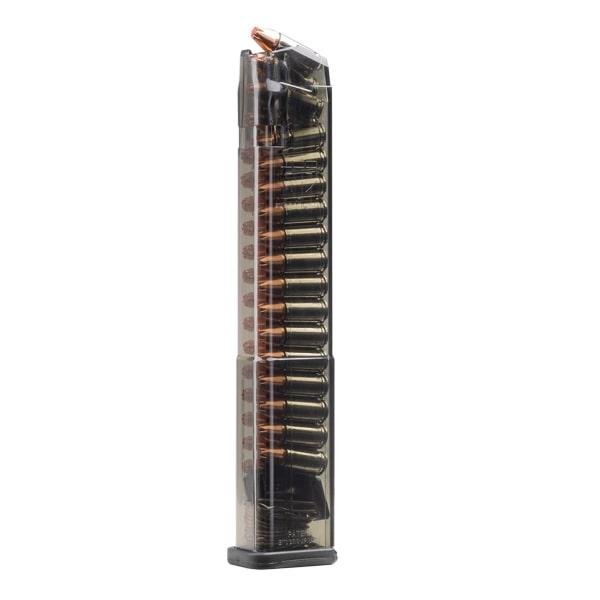 Elite Tactical Systems Carbon Smoke Handgun Magazine for Glock 17 9mm Luger 32/rd