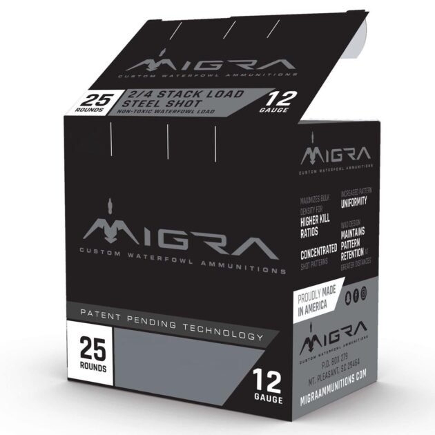 Migra Waterfowl Steel Shot Shotshell 20 ga 3" 1 oz 1350 fps #4 #6 25/ct