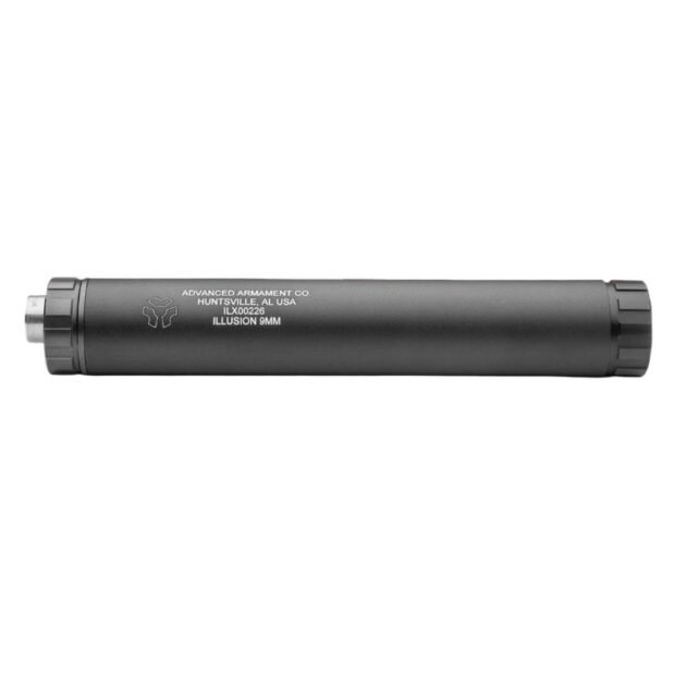 AAC Illusion 9 Direct Thread Suppressor No Piston - 9mm Luger Stainless Steel/Aluminum Black