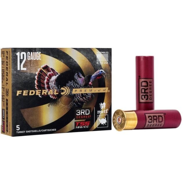 Federal 3rd Degree Shotshell 12ga 3-1/2 2oz  1250 fps  #5/#6 & #7 5/ct
