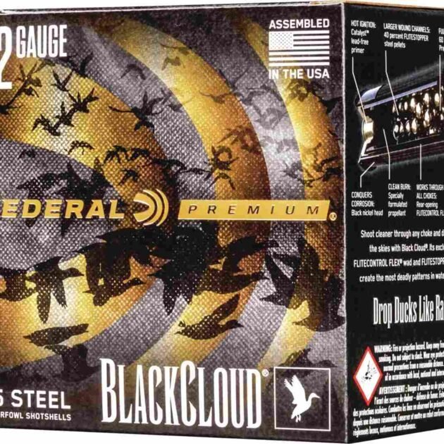 Federal Black Cloud FS Steel Shotshells 12ga 3" 1-1/4oz 1450 fps #1 25/ct
