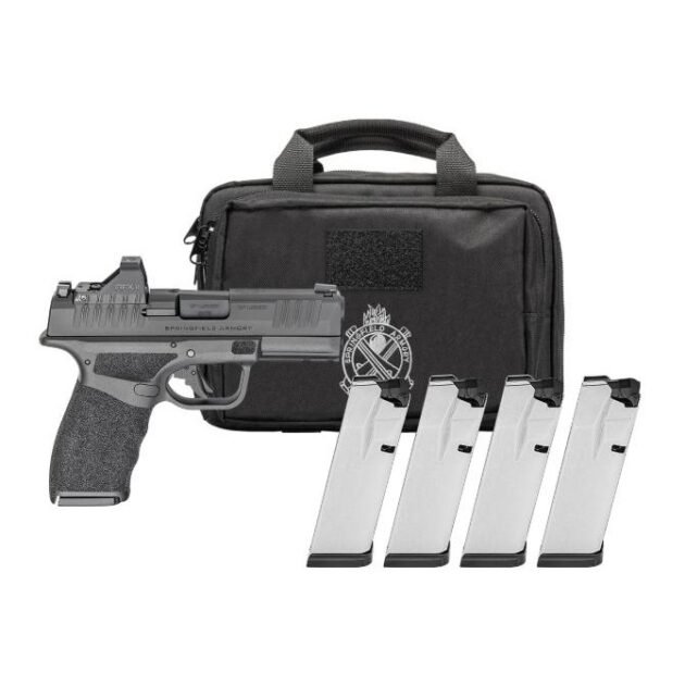 Springfield Gear Pac Hellcat Pro OSP Handgun 9mm Luger 10rd(4) Magazines 3.7" Barrel Black Green Dot Bag