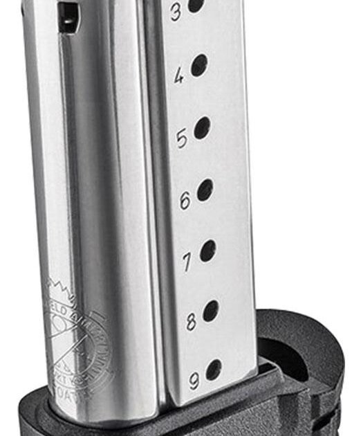 Springfield Armory XD(S) Magazine w Black X-Tension 9mm 9/rd Stainless