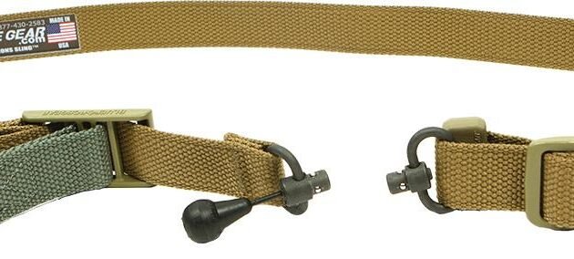 VICKERS 2-TO-1 SLING RED SWIVEL VERSION  NYLON ADJUSTER & HDW COYOTE BR