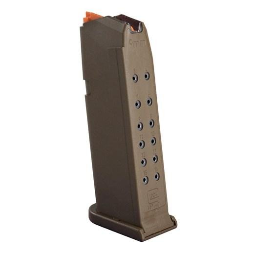 Glock Gen5 Factory Handgun Magazine G19 G26 9mm Luger - Flat Dark Earth 15/rd (Pkg)