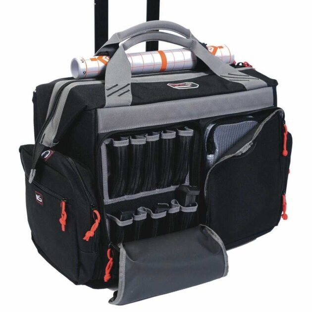 G-Outdoors Rolling Range Bag- with Telescoping Handle-Black