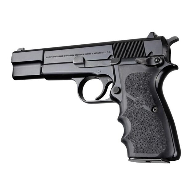 Hogue Browning Hi-Power Rubber Grips with Finger Grooves