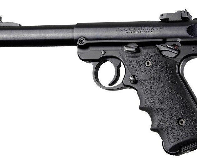 Ruger MKIV Rubber Grip with Finger Grooves Black