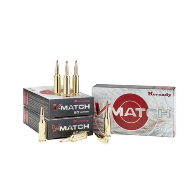 Hornady V-Match Rifle Ammunition .22 Creedmoor 69 gr ELD-VT 3550 fps 20/ct