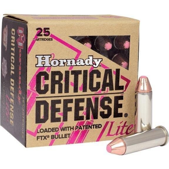Hornady Critical Defense Lite Handgun Ammunition .38 Spl 90 gr FTX 1200 fps 25/ct