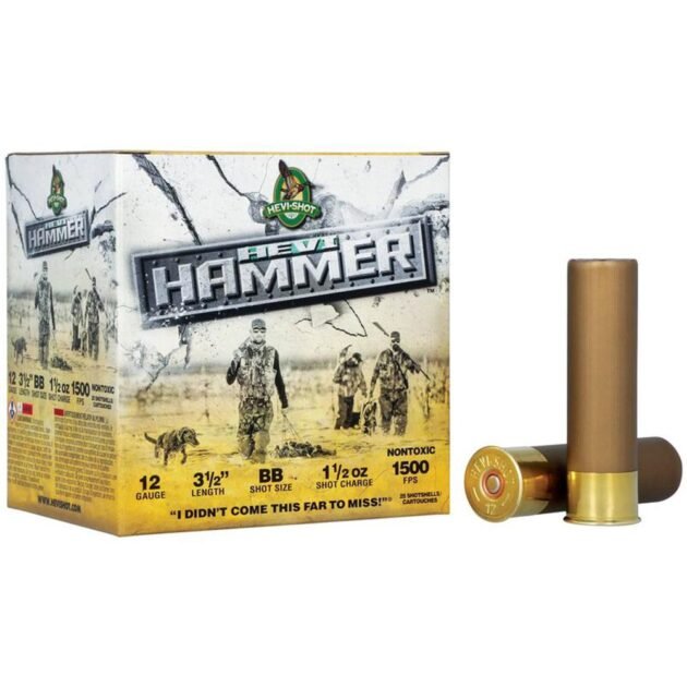 HEVI-Shot Hevi-Hammer Shotshell 12ga 3.5" 1.5oz 1500 fps #BB 25/ct
