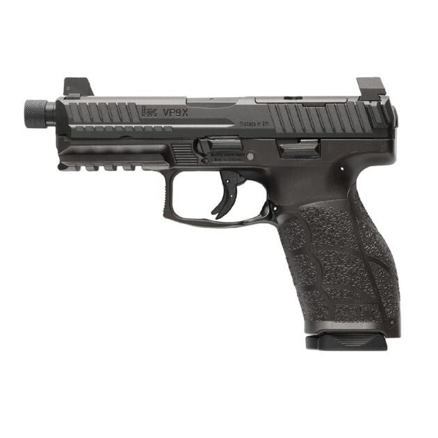 H&K VP9A1 X Tactical OR Handgun 9mm Luger 17rd (1) & 20rd (1) Magazines 4.7" Threaded Barrel Black