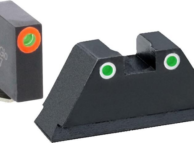 Ameriglo Green Tritium Round Outline Orange .315/White .392 for Glock Tall Suppressor