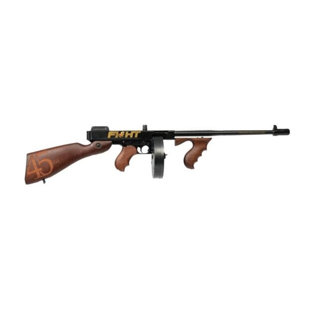 Auto Ordnance Trump Fight 1927A-1 Rifle .45 cal 20rd Magazine & 50rd Drum Magazine 18" Barrel Engraved Walnut Stock