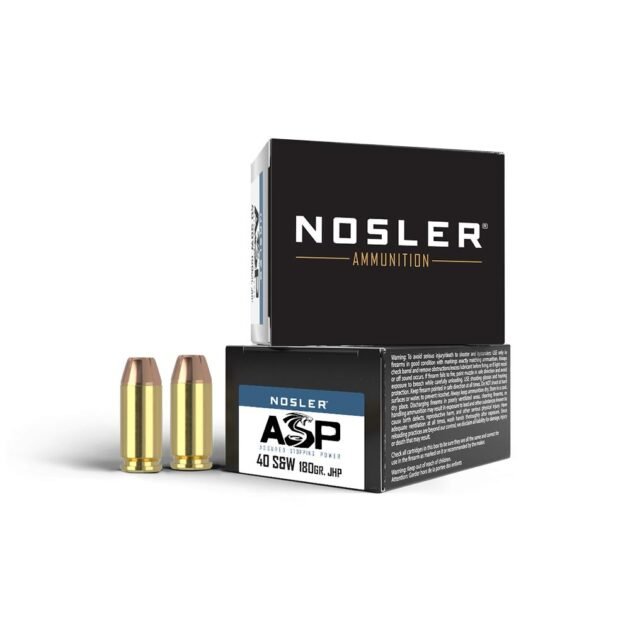 Nosler Match Grade Handgun Ammunition .40 S&W 180 gr JHP 1005 fps 20/ct