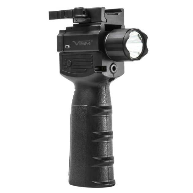 NcSTAR VISM Vertical Grip Weapon Light with Strobe FlashLight & Green Laser 300 Lumen Black