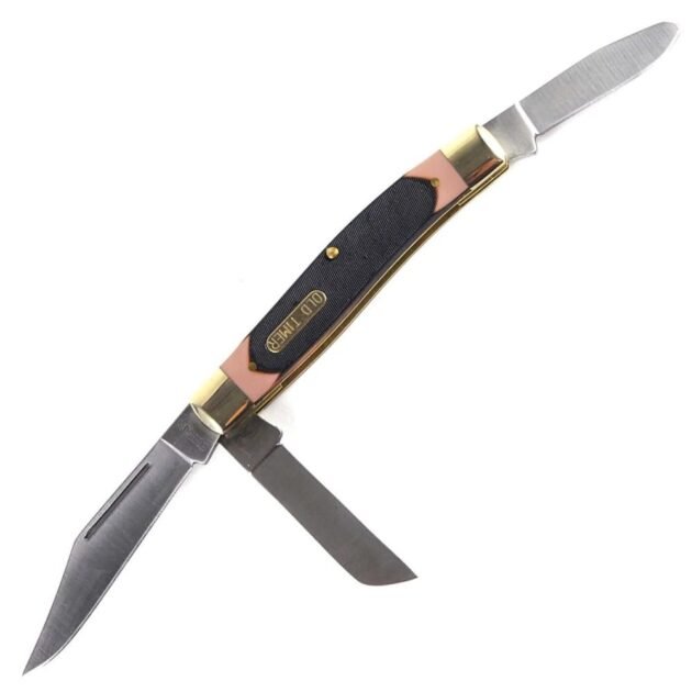Old Timer Senior Folding Knife 3" Clip Point Blade 3 Blades