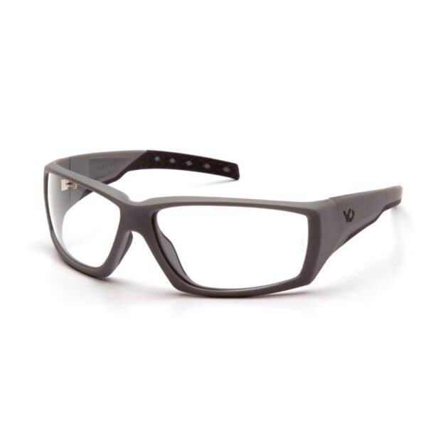 Pyramex Overwatch Shooting Glasses Grey with Clear Lens Anti Fog