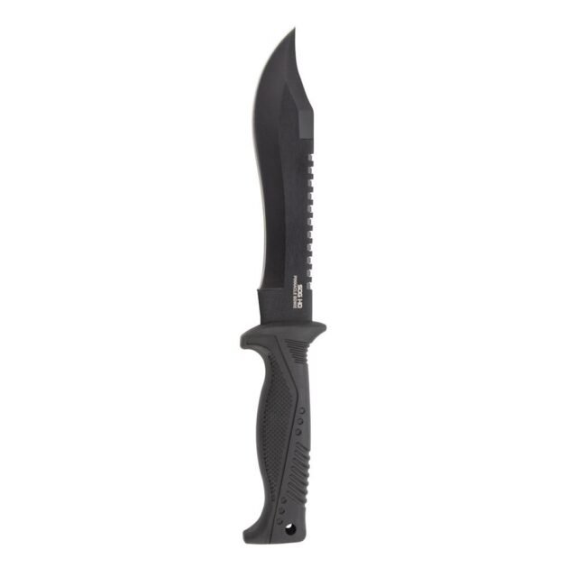 SOG Knives Pinnacle Bowie Fixed Knife 7-1/2" Clip Point Blade Black