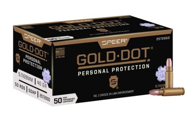 Speer Gold Dot Handgun Ammunition 5.7X28mm 40gr HP 50/ct