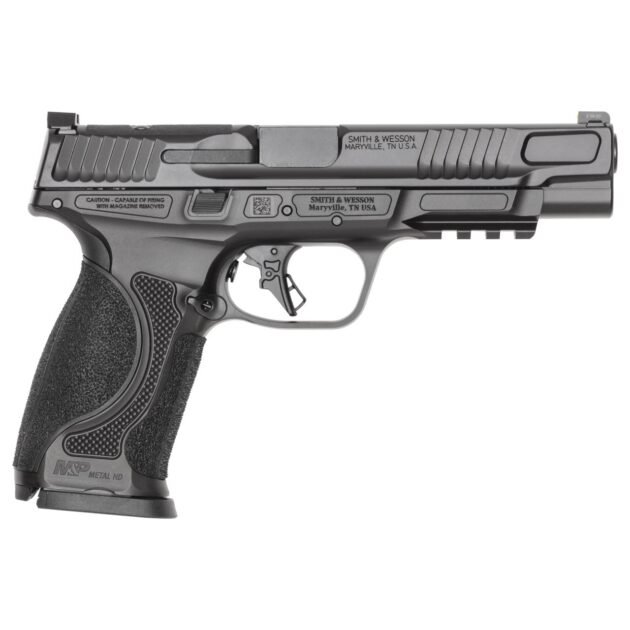 S&W M&P9 M2.0 Metal HD Handgun 9mm Luger 17rd Magazines(2) 5" Barrel Optic Ready NO Thumb Safety Black Steel Frame