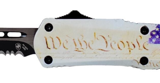 Templar Knife Small We The People Tanto Serrated Black