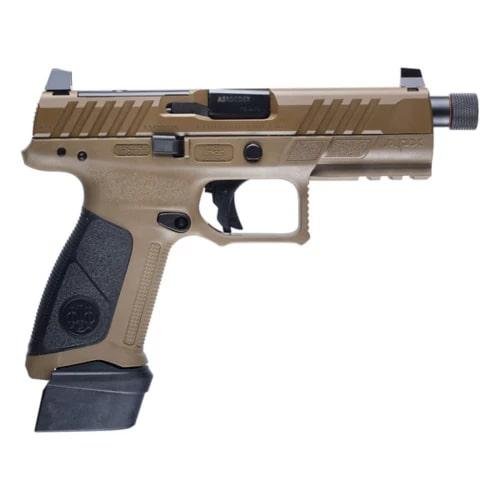Beretta APX-A1 Full Tactical FDE Handgun 9mm Luger 21rd Magazines(3) 4.8" Threaded Barrel Optic Ready