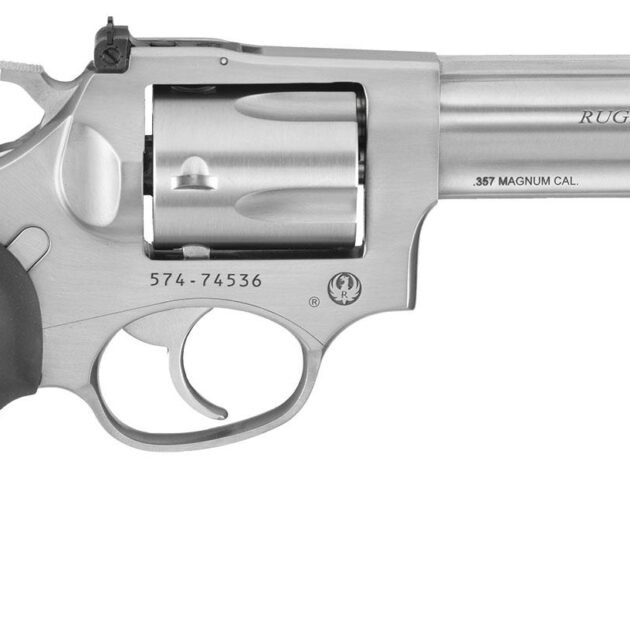 SP101 .357 DA 4.2" Satin STS W/HAMMER FIBER OPTIC FRONT SITE