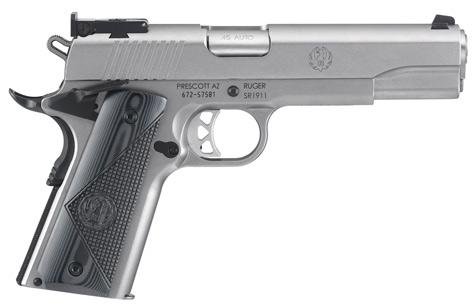 Ruger SR1911 Target Handgun .45 Auto 8rd Magazine 5" Barrel Stainless Steel G-10 Grips