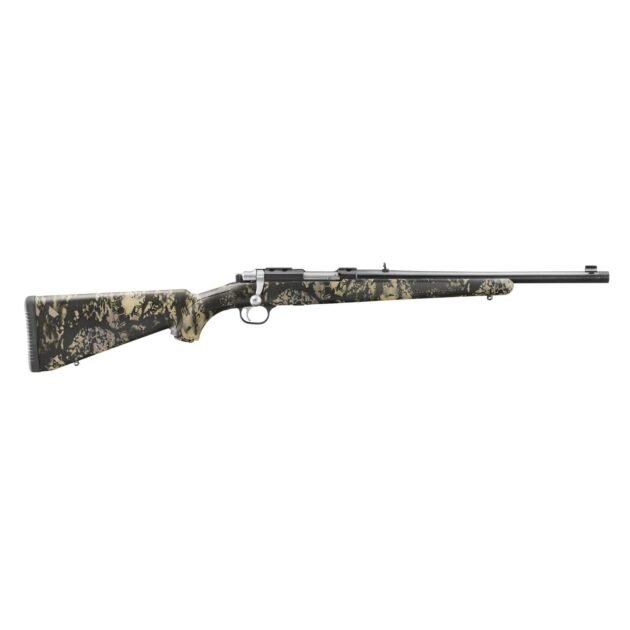 Ruger 77/44 Rifle .44 Rem 4rd Capacity 16.6" Threaded Barrel  Mag Alloy Blued Steel w/Camo Pattern Stock