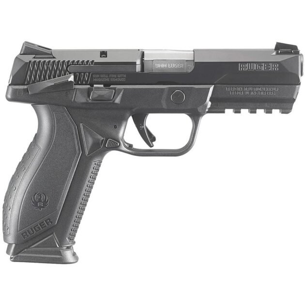 Ruger American Duty Frame Handgun 9mm Luger 10rd Magazine 4.2" Barrel Black with Safety