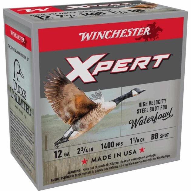 Winchester Xpert High-Velocity Steel Shotshells 12 ga 2-3/4" 1-1/8 oz 1400 fps #BB 25/ct