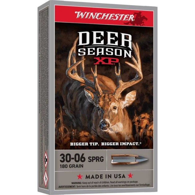 Winchester Deer Season XP Rifle Ammunition .30-06 Sprg 180gr PT 2750 fps 20/ct