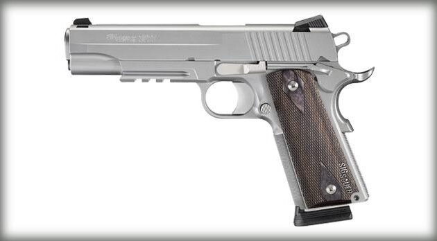 SIG "1911 STAINLESS RAIL" 1911R-45-SSS-CA 5" STS W/ RAIL CA COMPLIANT