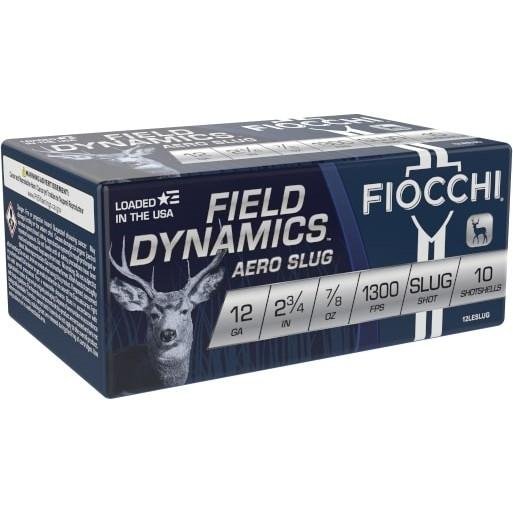 Fiocchi Aero Rifled Slug 12 ga 2 3/4" MAX 7/8 oz Slug  - 10/box
