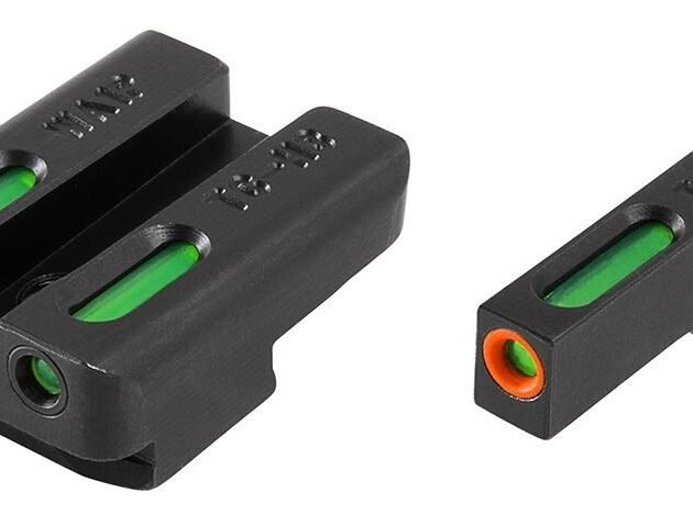Truglo TFX Pro Tritium/Fiber-Optic Day/Night Sights Fit Walther P99/Walther PPQ - Orange Outline Front/Rear Green