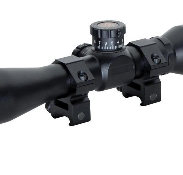 Truglo Tru-Brite Extreme Compact Tactical Rifle Scope with Rings - 4x32mm Mil-Dot  4" Matte