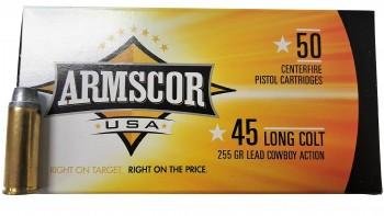 Armscor Handgun Ammunition .45 Colt 255 gr LRN 800 fps 50/ct