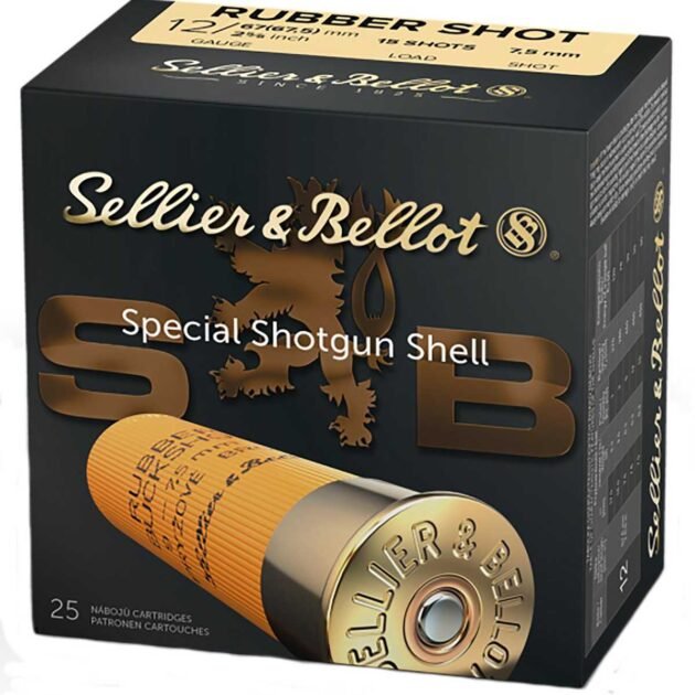 Sellier & Bellot Shotgun Ammunition 12 ga 2 5/8"  15 plts Rubber  - 25/box