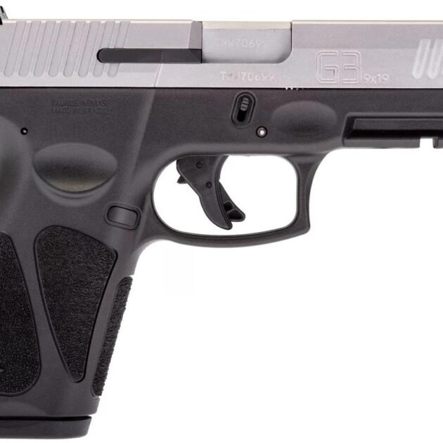 Taurus G3 Matte Stainless Handgun 9mm Luger 15rd Magazines 4.0" Barrel Steel Sights